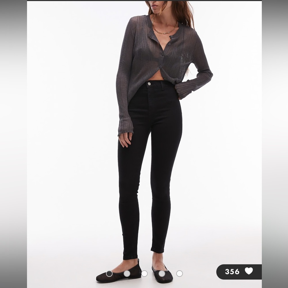 Topshop Black Jamie high rise skinny jeans